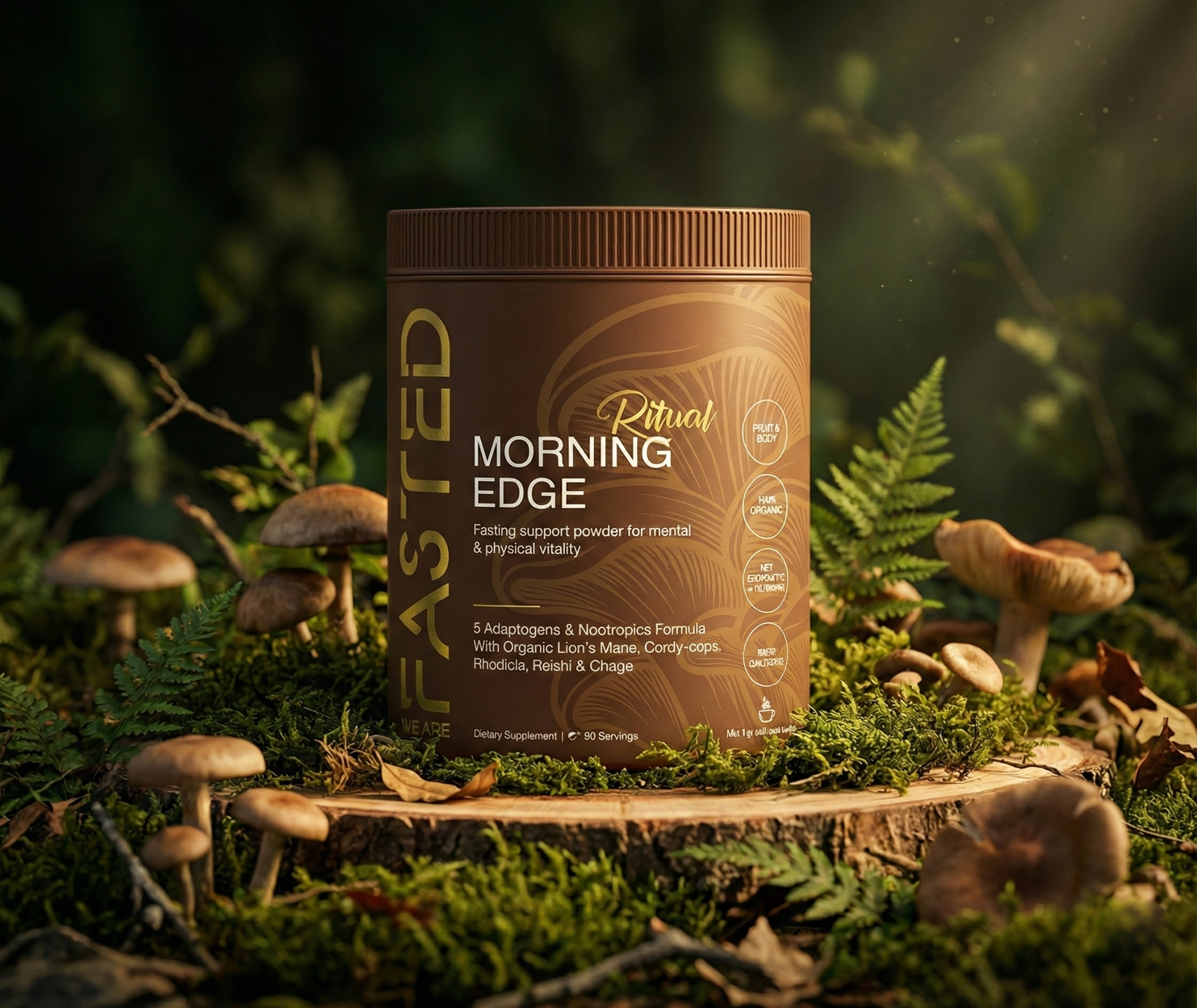 Morning Edge supplement packaging project